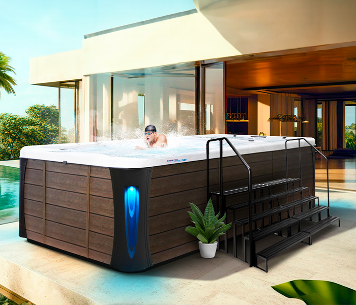 Calspas hot tub being used in a family setting - Lafayette